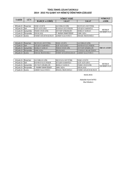 TEKEL İSMAİL &Ccedil;OLAK İLKOKULU 2014