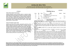 Günlük Bülten 16.02.2015