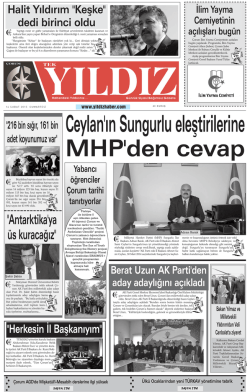 G&uuml;nl&uuml;k Gazetenin Tamamını Okumak İ&ccedil;in TIKLAYIN