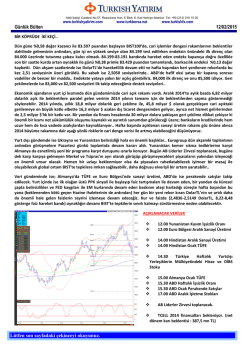 G&uuml;nl&uuml;k B&uuml;lten - Turkborsa.net