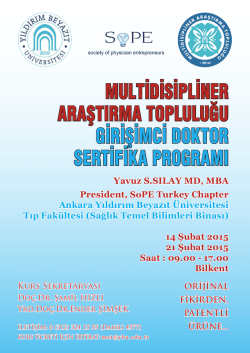 multidisipliner araştırma topluluğu girişimci doktor sertifika programı