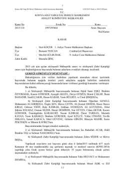 Zabıt Katipliği ve M&uuml;başirlik Başvurularına İlişkin