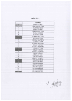 suhaL 2015 EMRAH DEMİRCİ G&Ouml;KHAN BAŞT&Uuml;RK ALİ ERHAN