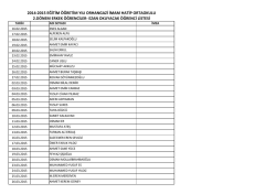 2014-2015_2.D&ouml;nem_Mescid M&uuml;ezzinlik Listeleri_Ezan ve Kamet