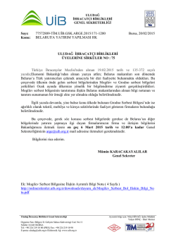 BELARUS`A YATIRIM YAPILMASI HK