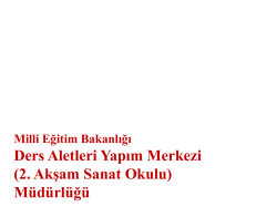 &Ouml;zel &Uuml;retim &Uuml;r&uuml;nler - Ders Aletleri Yapım Merkezi