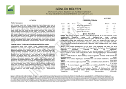 G&uuml;nl&uuml;k B&uuml;lten 26.02.2015