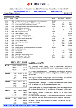 Forex Akşam B&uuml;lteni