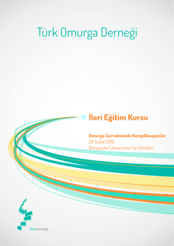 İleri Eğitim Kursu Omurga Cerrahisinde Komplikasyonlar - İris