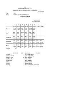 Haftalık Ders Programlarında Değişiklik Yapıldı