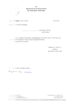 G&uuml;venli Okul Genelgesi 26.02.2015 15:53