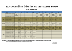 destekleme kursları programı