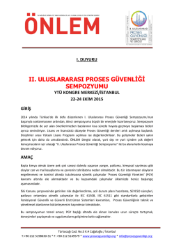 II_UPGS_I_Duyuru - Proses Güvenliği