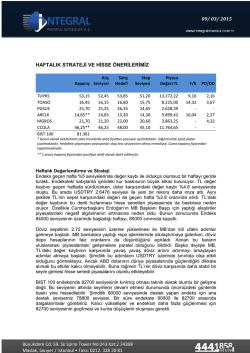 haftalık strateji ve hisse &ouml;nerilerimiz 02/ 03/ 2015