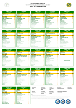 mart ayı yemek listesi