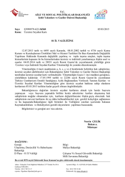 Ücretsiz Seyahat Kartı - Ankara Aile ve Sosyal Politikalar İl Müdürlüğü