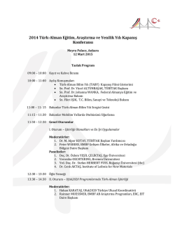 2014 T&uuml;rk-Alman Eğitim, Araştırma ve Yenilik Yılı Kapanış