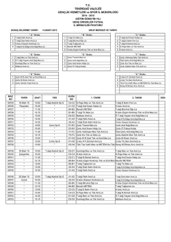Futsal Gen&ccedil; Erkekler-2 - Tekirdağ Okul Sporları İl Temsilciliği