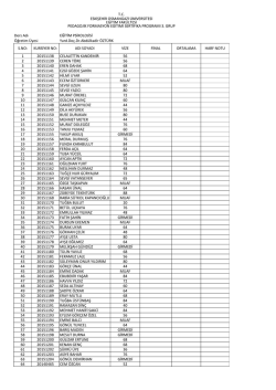 3.Grup - Eğitim Fak&uuml;ltesi
