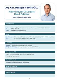Arş. G&ouml;r. Melikşah &Ccedil;IRAKOĞLU - Yıldırım Beyazıt &Uuml;niversitesi
