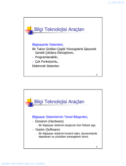 Bilgi Teknolojisi Ara&ccedil;ları Bilgi Teknolojisi Ara&ccedil;ları