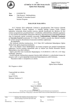 81494288/720 Konu : Türk Konseyi- Yetkilendirilmiş Y