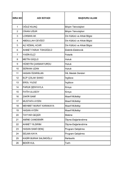 Liste i&ccedil;in Tıklayınız.