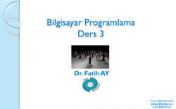 Ders 3 (18.03.2015) - Yrd.Doç.Dr.Fatih AY