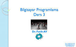 Ders 3 (18.03.2015) - Yrd.Do&ccedil;.Dr.Fatih AY