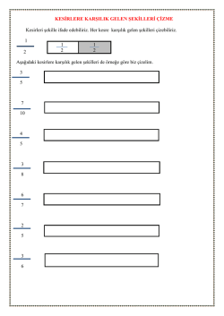 kesirlere karşılık gelen Şekilleri &Ccedil;izme
