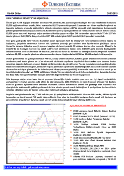 G&uuml;nl&uuml;k B&uuml;lten - Turkborsa.net