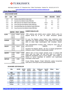 Forex Akşam B&uuml;lteni