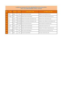 kahramanmaraş ili aile hekimliği uygulamasında 2015/2. ek