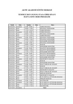 Grup 1 - Aktif Akademi Eğitim Merkezi