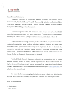 Tehlikeli Madde G&uuml;venlik Danışmanlığı