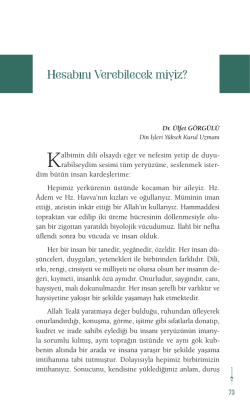 Hesabını Verebilecek miyiz?