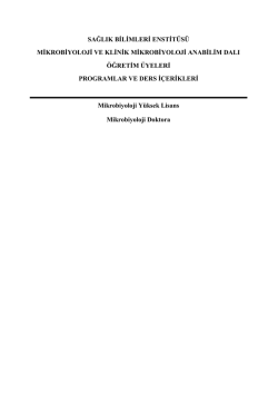 Mikrobiyoloji - DEU Sağlık Bilimleri Enstit&uuml;s&uuml; | Sağlık Bilimleri