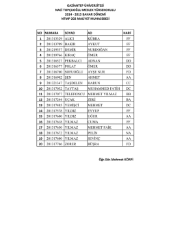 Maliyet Muhasebesi - SMMM &Ouml;ğr.G&ouml;r. Mehmet K&Ouml;RPİ
