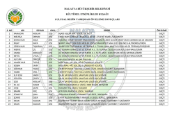 LiSE &Ouml;N ELEMEYi GECENLER