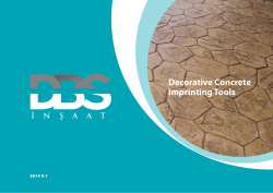 Decorative Concrete Imprinting Tools