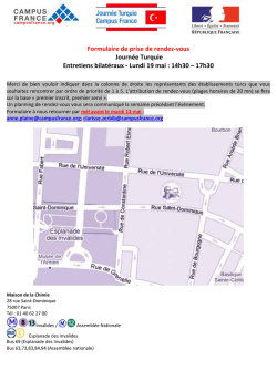 Formulaire de prise de rendez-vous Journ&eacute;e