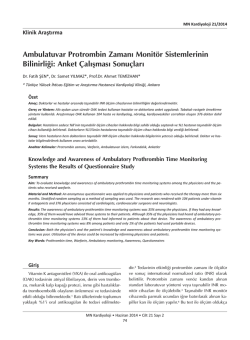 Ambulatuar Protrombin Zamanı