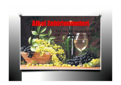 Alkol zehirlenmeleri - Yrd.Dr.M&uuml;cahit Kapcı