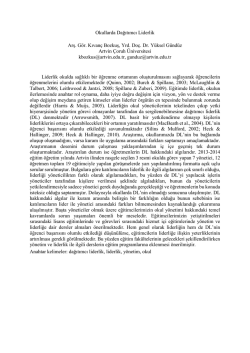 Okullarda Dağıtımcı Liderlik Arş. G&ouml;r. Kıvan&ccedil;
