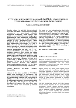 pvc/pmma blendlerinin karışabilirliğinin viskozimetrik ve