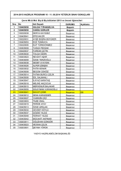 2014-2015 HAZIRLIK PROGRAMI 10