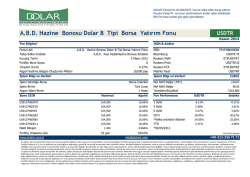 A.B.D. Hazine Bonosu Dolar B Tipi Borsa Yatırım Fonu