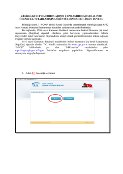 4/B (BAĞ-KUR) PRİM BOR&Ccedil;LARININ YAPILANDIRILMASI