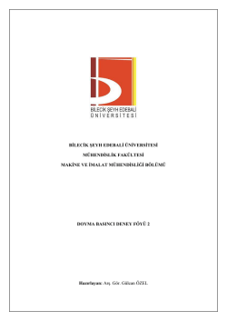 Doyma Basıncı Deneyi 2 - Bilecik Şeyh Edebali &Uuml;niversitesi Makine