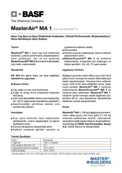 MasterAir&reg; MA 1 (Eski adı MELMIX&reg; I) Hazır Yaş Sıva ve